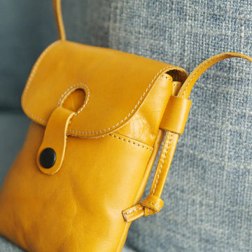 AIDASE  -  New in Vintage Phone Bag Genuine Cow Leather Versatile Casual Chic Trendy Small Shoulder Bags Simple Fashion Women Crossbody Bag aidase-shop